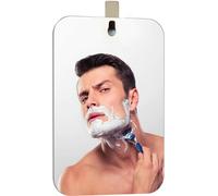 Large Fogless Shaving Mirror (11 X 7.48 Inches), Includes 1 Adhesive Hooks, Anti-Fog Shower Mirror, Shower Mirror, Shaving Makeup Mirror, Frameless Shower Mirror, Wall Hanging Mirror