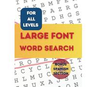 Large Font Word Search for All Ages: Diverse Themes with Bonus Spanish Section