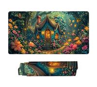 Large Game Tapis de Souris Chalet de rêve avec Base en Caoutchouc Antidérapant Extended XXL Long Clavier Pad de Table Grand Tapis Souris, pour Personnel Bureau, Accessoires Gaming 90 x 40 cm k-663