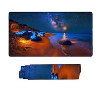 Large Game Tapis de Souris Plage de rêve avec Base en Caoutchouc Antidérapant Extended XXL Long Clavier Pad de Table Grand Tapis Souris, pour Personnel Bureau, Accessoires Gaming 90 x 40 cm k-658