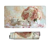 Large Game Tapis de Souris Vase pour Tasse à thé avec Base en Caoutchouc Antidérapant Extended XXL Long Clavier Pad de Table Grand Tapis Souris, pour Accessoires Gaming 80 x 40 cm k-83