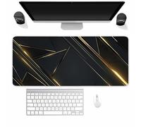 Large Gaming Mouse Mat Golden Lines, Mouse Pad 1200x600mm, Computer Keyboard Mousepad Extended Desk Mat, Soft Smooth Surface and Anti-Slip Rubber Base for Office/Gaming