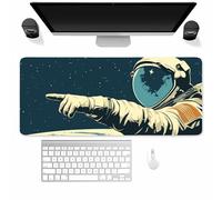 Large Gaming Mouse Mat Interstellar Astronaut, Mouse Pad 900x400mm, Computer Keyboard Mousepad Extended Desk Mat, Soft Smooth Surface and Anti-Slip Rubber Base for Office/Gaming
