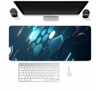 Large Gaming Mouse Mat Metal Geometry, Mouse Pad 1000x500mm, Computer Keyboard Mousepad Extended Desk Mat, Soft Smooth Surface and Anti-Slip Rubber Base for Office/Gaming