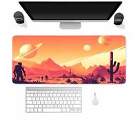 Large Gaming Mouse Mat Orange Desert, Mouse Pad 800x400mm, Computer Keyboard Mousepad Extended Desk Mat, Soft Smooth Surface and Anti-Slip Rubber Base for Office/Gaming