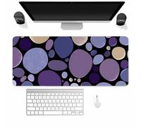 Large Gaming Mouse Mat Purple Pebble, Mouse Pad 1000x500mm, Computer Keyboard Mousepad Extended Desk Mat, Soft Smooth Surface and Anti-Slip Rubber Base for Office/Gaming
