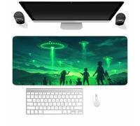 Large Gaming Mouse Mat Science Fiction World, Mouse Pad 1000x500mm, Computer Keyboard Mousepad Extended Desk Mat, Soft Smooth Surface and Anti-Slip Rubber Base for Office/Gaming