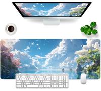 Large Gaming Mouse Pad,31.5"" x 11.8"" XL Size Mouse Pad,Office Accessory,Desk Blotter (Sea Water)