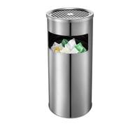 Large Garbage Can - Stainless Steel Trash Bin for Indoor and Outdoor