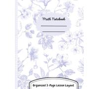 Large Graph Paper Math Notebook Structured Lesson Notes, Practice & Review | 90 Pages | 8.5" x 11": A Structured System for making Lesson Notes, writing Worked Examples, and Solving practice problems