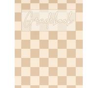 Large Grid Teacher Gradebook • Record, Attendance, Grade Book for Elementary, Middle, or High School Teachers • Large Print Squares (Tan Checker): 8.5" x 11"