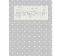 Large Grid Teacher Gradebook • Record, Attendance, Grade Book for Elementary, Middle, or High School Teachers • Large Print Squares (Grey Polka Dots): 8.5" x 11"