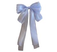 Large Hair Bow Clip - Fashionable Ribbon Barrettes, Oversized Bowknot | Long Tail Ribbon Accessory, Lightweight Dependable Styling Tool, Elegant Headwear For Long Time Wear