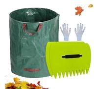 Large Hand Held Rakes, Ergonomic Large Grip Grabbers for Garden - Debris And Yard Waste Removal with Trash Bag for Grass, Clippings