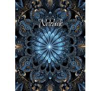 Large Hexagonal Graph Paper Notebook: Abstract Fractal Design: 8.5 x 11 Inch Hex Grid Paper for RPG Map Making, Quilting, and Creative Pattern Design | 120 Pages