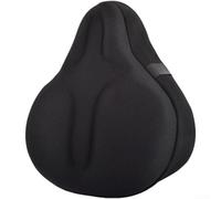 Large housse de selle de vélo d'appartement avec mousse à mémoire de forme et silicone pour machines de cyclisme d'intérieur, confortable, noir, 275 x 260 mm