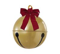 Large Inflatable Christmas Ornaments - Giant Blow Up Ball with Bow Bell Design | Holiday Decorations for Home Living Room Lawn Garden Yard Patio Porch Pathway Front Door