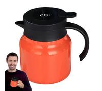 Large Insulated Carafe, 1L Thermal Coffee Pot, Coffee Carafe with Vacuum Insulation, Beverage Dispenser, Hot Water Pitcher with Easy Pour Design, Server for Women Men Home Office