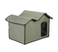 Large Insulated Feral Cat House with Waterproof Design | Weatherproof Pet Shelter Featuring Transparent Door | Washable Cat Hut for Feral Cats, Stray Cats, and Small Dogs