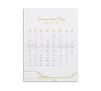 Large International Ring Size Chart Art Poster Canvas Print Modern Wall Decor for Craft Room Studio(Framed,08x12inch(20x30cm))
