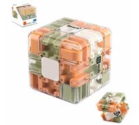 Large Labyrinth 3D Maze Cube,Interactive Toy Brain Teaser,Puzzle Maze Ball,Challenge 3x3 Cube Toy,Improve Spatial Recognition and Cultivate Logical Thinking,for Kid & Teen & Adult(A)