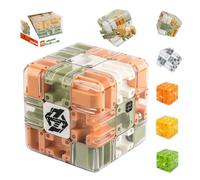 Large Labyrinth 3D Puzzle Maze Cube - Engaging Brain Teaser Toy, 3D Cube Maze Puzzle with Tiny Ball, Spatial Logic Thinking Training Toy, Educational Game for Kids and Teenagers (Colorful)