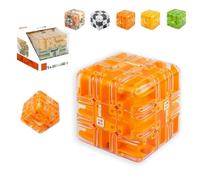 Large Labyrinth 3D Puzzle Maze Cube - Engaging Brain Teaser Toy, 3D Puzzle Maze Cubem, Marble Magic 3x3 Challenge Mazes Ball for Stress Relief, Logic Development(A)