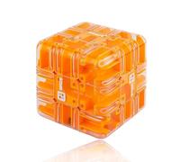 Large Labyrinth 3D Puzzle Maze Cube - Engaging Brain Teaser Toy (Orange)