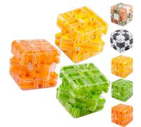 Large Labyrinth 3D Puzzle Maze Cube - Engaging Brain Teaser Toy, Smart Maze Cube, New Brain Training Mazes Magic Cube Ball, Fidget Spatial Labyrinth 3D Puzzle 2026 (3 Mix)