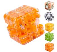 Large Labyrinth 3D Puzzle Maze Cube - Engaging Brain Teaser Toy, Smart Maze Cube, New Brain Training Mazes Magic Cube Ball, Fidget Spatial Labyrinth 3D Puzzle 2026 (Orange)