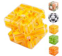 Large Labyrinth 3D Puzzle Maze Cube - Engaging Brain Teaser Toy, Smart Maze Cube, New Brain Training Mazes Magic Cube Ball, Fidget Spatial Labyrinth 3D Puzzle 2026 (Yellow)