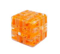 Large Labyrinth 3D Puzzle Maze Cube - Engaging Brain Teaser Toy with Smart Puzzle Maze Roller Ball for Adults Teens for Logic Development & Anxiety Relief (Red)