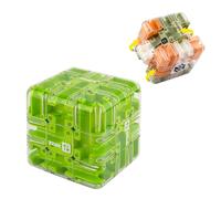Large Labyrinth 3D Puzzle Maze Cube, Two-in-One Twist Cube Ball Maze Brain Teaser Toy, Stress Relief Fidget Game for Teens and Adults, Logic & Focus Training Gift (C-Green)