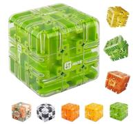 Large Labyrinth 3D Puzzles Maze Cube,3D Maze Magic Cube & Ball,Brain Teaser Toys,Brain Training Puzzle,IQ Mind Challenge Puzzle Box,A Perfect Educational Game Gift (Green)