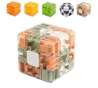 Large Labyrinth 3D Puzzles Maze Cube - Engaging Brain Teaser Toy, 3D Magic Cube Maze Ball Puzzle, Spatial Awareness Brain Training Toy, Educational Focus Game Gift for Adults Teens (A)