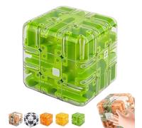 Large Labyrinth 3D Puzzles Maze Cube - Engaging Brain Teaser Toy, High - Difficulty Puzzle, Game Gravity Three-Dimensional Magic Cube Brain Teaser Ball Relief Items (Green)