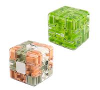 Large Labyrinth Maze Cube - 2-in-1 Twist Cube & Ball Maze Toy, Engaging Brain Teaser Toy for Brain Training, Family Competitive Play, Stress Balls for Adults (2pcs-A)