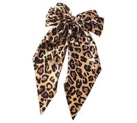 Large Leopard Hair Bow - Fabric, Bowknot Barrette Soft Hold | Leopard Print Hair Clip Stylish Design, Big Hairs Bow Accessory For Women, Girls, Braids, Ponytails, Daily Wear, Party Styling