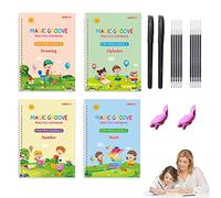 Large Magic Reusable Practice Copybook for Kids, Children's Magic Copybooks, Groovd Kids Writing,Groovd Magic Copybook, Grooved Handwriting Book Practice