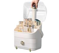 Large Makeup Organizer - Waterproof Dustproof Clear Lid Storage Cabinet