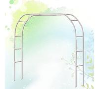 Large Metal Garden Arch for Climbing Roses and Plants Steel Trellis Structure Black Color Available in 120cm 140cm 200cm 350cm W180*H220cm