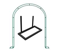 Large Metal Garden Arch - Weatherproof & Rustproof Rose Trellis for Climbing Plants Vines & Roses - Green W280 x H220cm - Perfect for Outdoor Decor