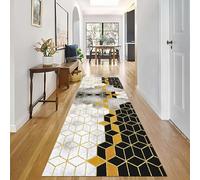Large Moquettes de Couloir Gris Brun Or Résistant Moquettes Coureurs Dos Antidérapant Géométrique 60 80 90 100 110 120cm Tapis d'Intérieur Couloirs pour Salon Patio Passage Tapis Coureur(60 * 900cm)