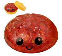 Large Mystery Dumpling Squishy Stress Ball, Dumpling Squishy Toy Mystery Box, Glitter Dumpling Squishy with Steamer Box, Food Steamer Stretchy Desk Toys (C-1)