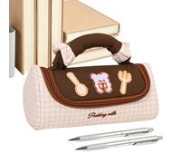 Large Pencil Pouch - Handle Toiletry Storage, Animal Pen Pouch Makeup Bag for Organizing, High Capacity Storage Device, School Accessory Item with Aesthetic-Flair, Tidying Tool for Carrying