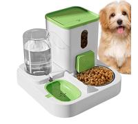 Large Pet Food Dispenser, Automatic Food and Water Dispenser, Food Storage 11.02x11.02x8.86 in, Medium Capacity Cat Feeder and Easy to Clean, Ideal for Cats, Dogs