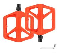 Large pour pédales de vélo, repose-pieds antidérapants avec crampons antidérapants, ensemble de pédales légères en nylon, roulements scellés pour route de montagne, design de sécurité réfléchissant
