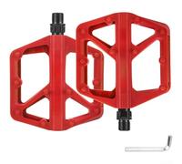 Large pour pédales de vélo, repose-pieds antidérapants avec crampons antidérapants, ensemble de pédales légères en nylon, roulements scellés pour route de montagne, design de sécurité réfléchissant