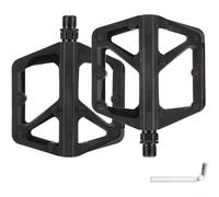 Large pour pédales de vélo, repose-pieds antidérapants avec crampons antidérapants, ensemble de pédales légères en nylon, roulements scellés pour route de montagne, design de sécurité réfléchissant