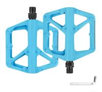 Large pour pédales de vélo, repose-pieds antidérapants avec crampons antidérapants, ensemble de pédales légères en nylon, roulements scellés pour route de montagne, design de sécurité réfléchissant